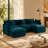 U-Shaped Modular Sectional Sofa with Reversible Ottomans