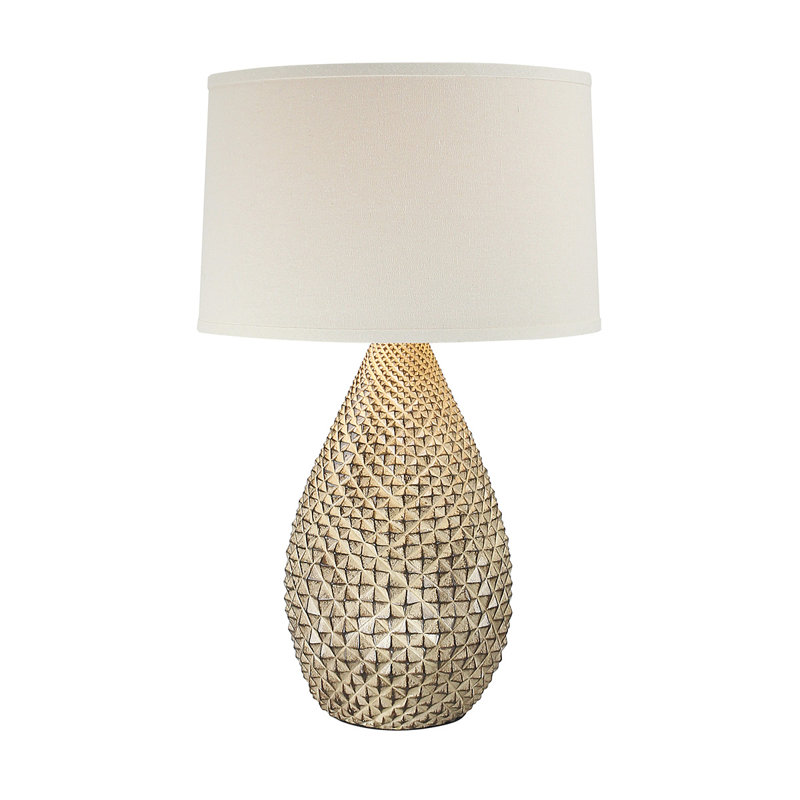 Lampe de table Trendon albâtre, Brun