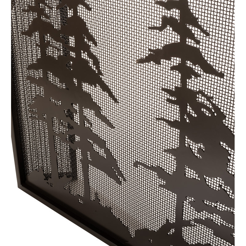Tall Pines 3 Panel Fireplace Screen
