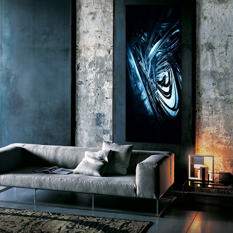 Galaxie abstraite - impression, Aluminium, H 86 po x l 36 po x P 1 po
