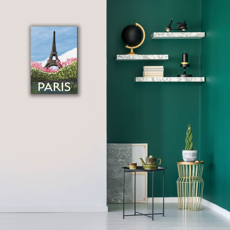 «Take Me To Paris 2» par Omar Escalante, art mural sur toile, H 26 po x l 18 po x P 0,75 po