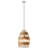 12.75"W 1-Light Okmulgee Rattan and Metal Pendant