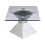 Table basse avec plateau en verre Exeter Chrome