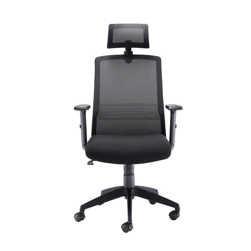 Hinton Polyester Blend Office Chair with Headrest