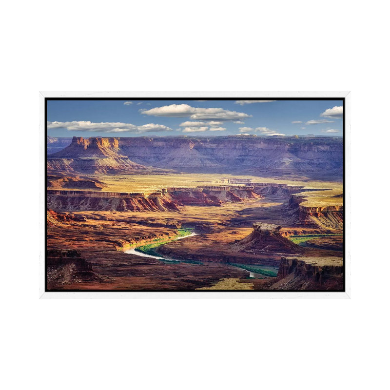 Desert Stram by Dennis Frates - Print on Canvas, White Framed, 45.72cm H x 66.04cm W x 3.81cm D