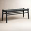 Salazar 45-Inch Teak and Woven Leather Bench-78947690
