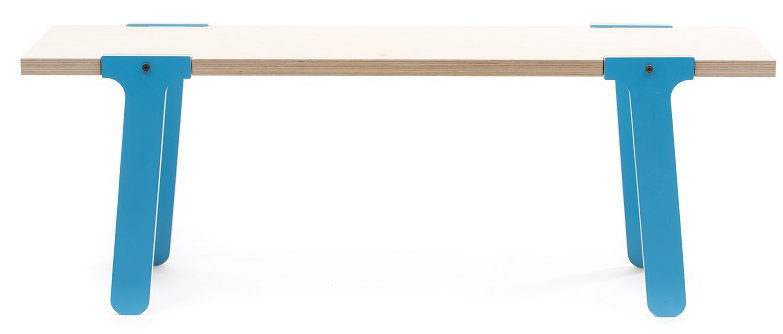 Giedi Upholstered Bench, Iris Blue