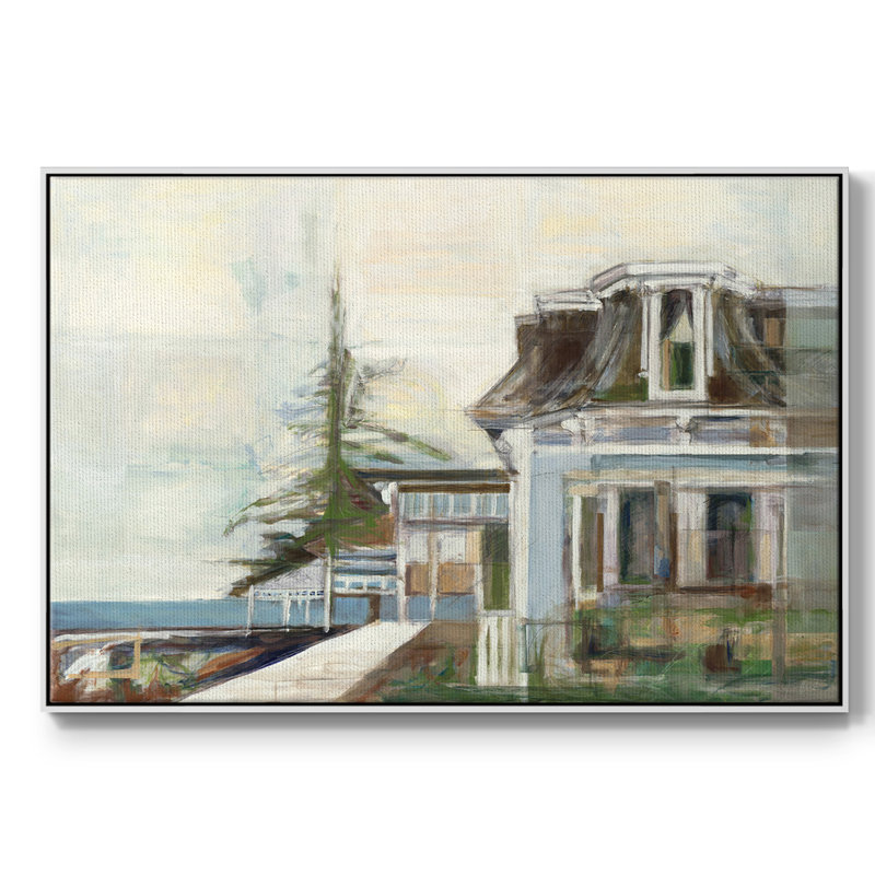 Port Townsend - Toile tendue avec châssis de qualité supérieure, Blanc, H 37 po x l 25 po x P 2 po