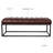 53.54" PU Leather Bench with Metal Frame-2050649041