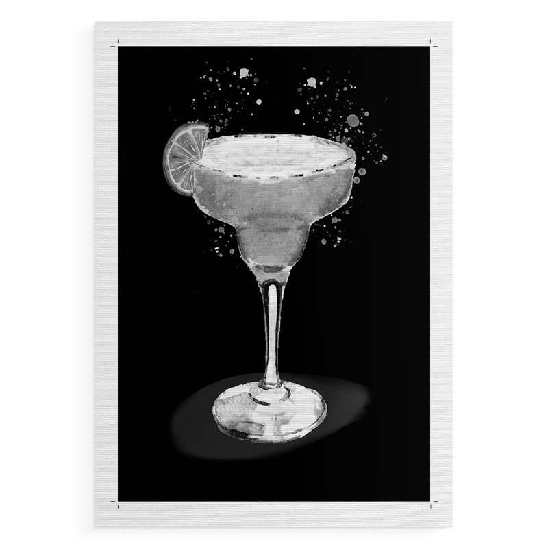 Vêtue d'une margarita noire - reproduction de toile seulement - non encadrée, H 60 po x l 40 po