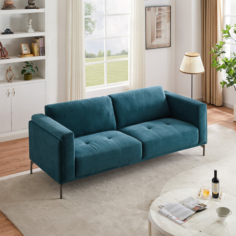 Chenille 87'' Square Arm Sofa