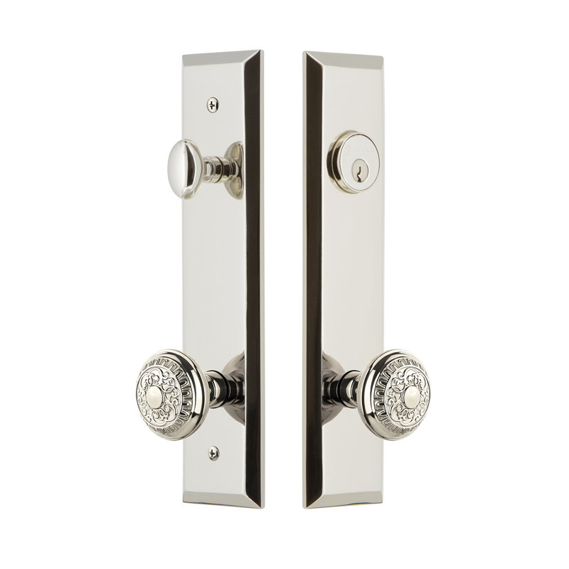 Ensemble d'entrée haut complet Fifth Avenue, Nickel poli, 2,375 po