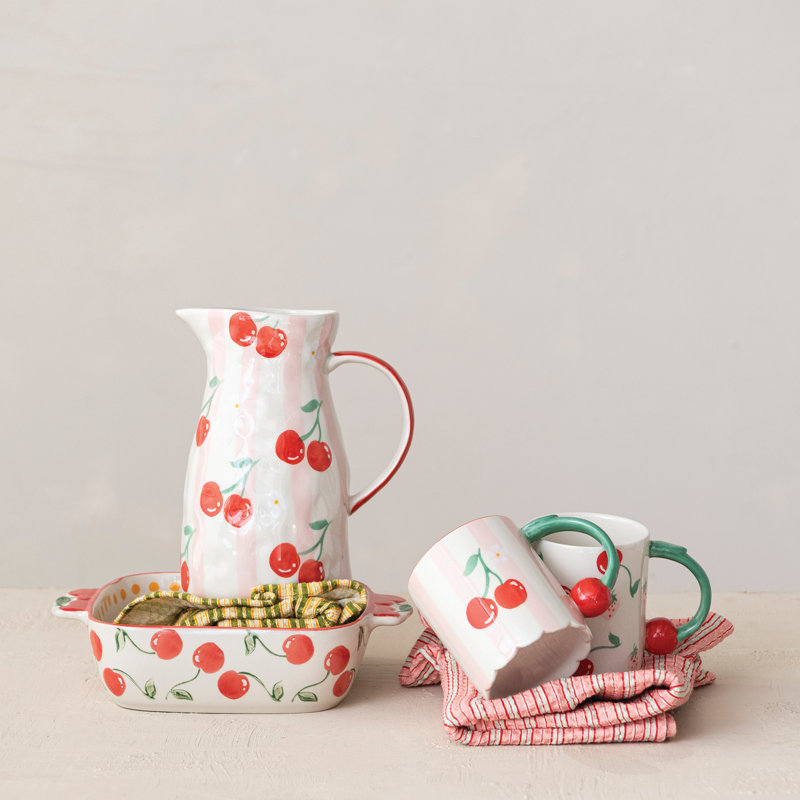 Stoneware Cherry Baker with Artisan Handles