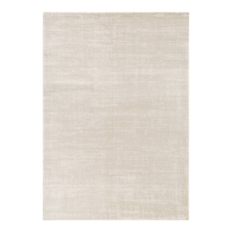 Tiffany Smooth Low Pile Semi-Plain Cream Rug, Rectangle 200 x 290 cm
