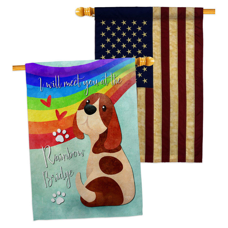 Drapeau de maison en polyester 40 x 28 po Rainbow Bridge