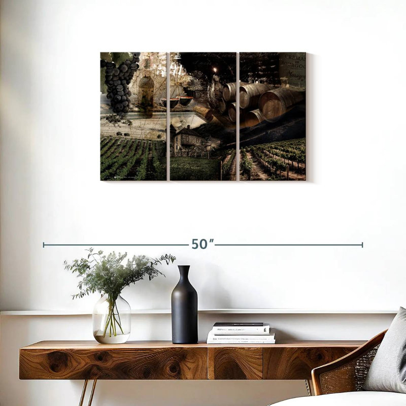 Yarlin Collage Wine, 20" H x 33" W