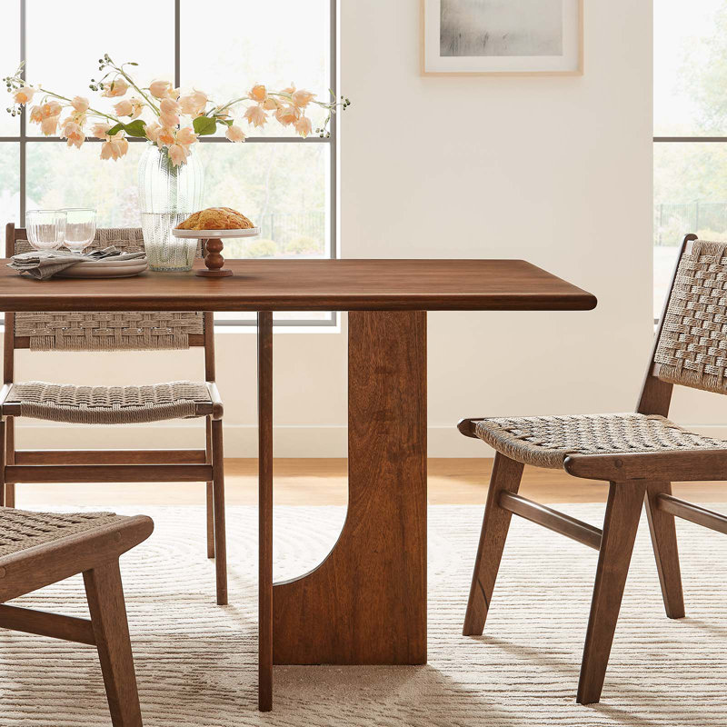 Rivian 70" Mid-century Modern Mango Wood Dining Table