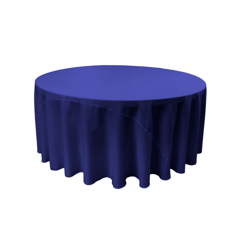 Solid Color Round Tablecloth - Basics by Wayfair™, Royal, 108" Round