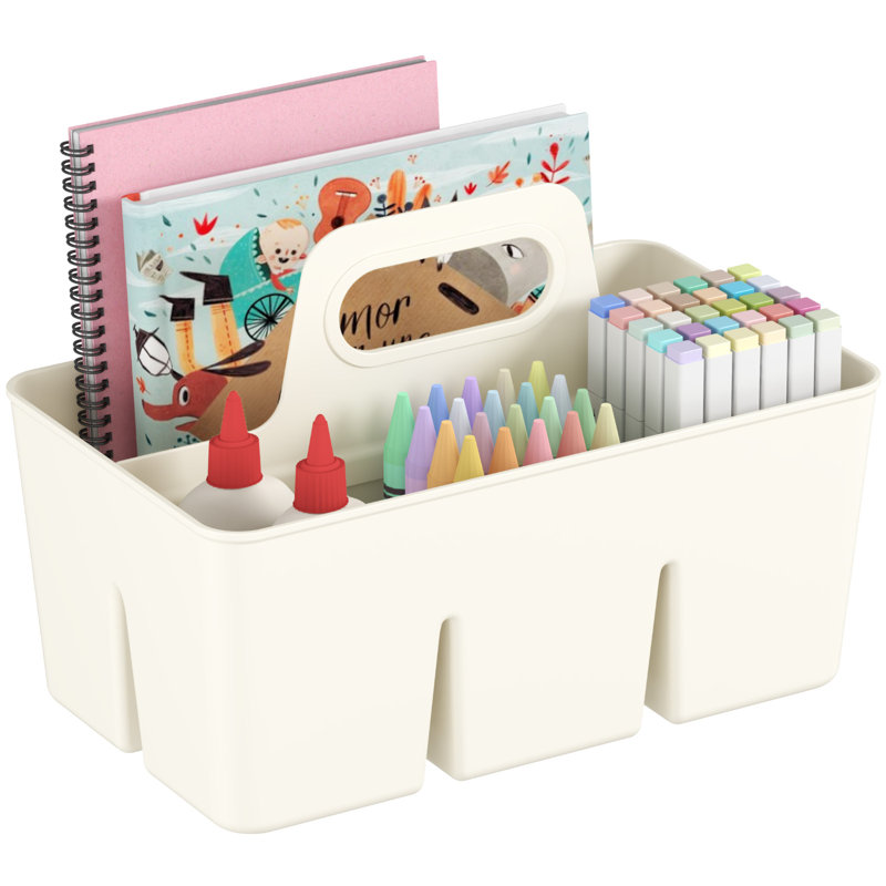 Plastic Desk Organiser, White