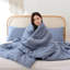 Ensemble d'édredon pour très grand lit bleu ardoise, 3 pièces (1 édredon boho et 2 taies d'oreiller)-130873842-130873845
