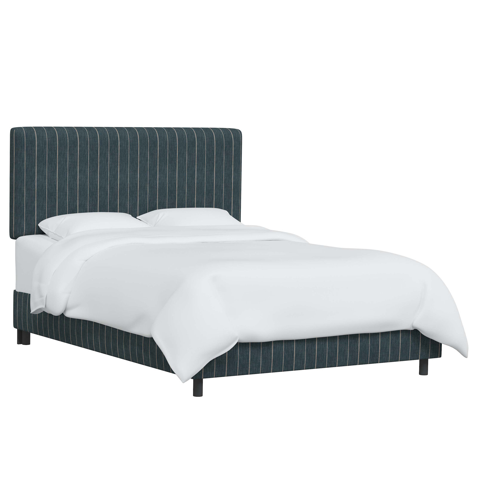 Eisley Upholstered Bed, King, Fritz Indigo Stripe