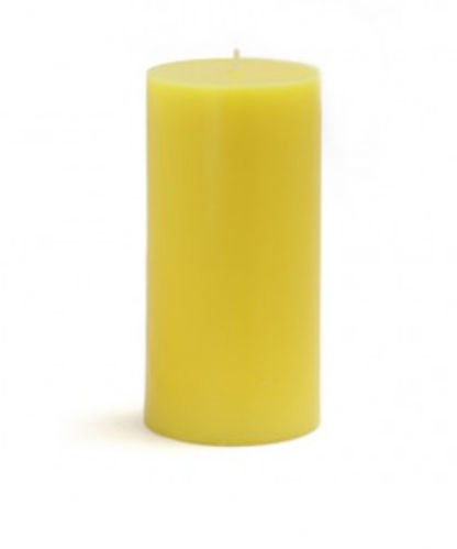 Bougie parfumée pilier, Jaune, H 6 po x l 3 po x P 3 po, 1 bougie