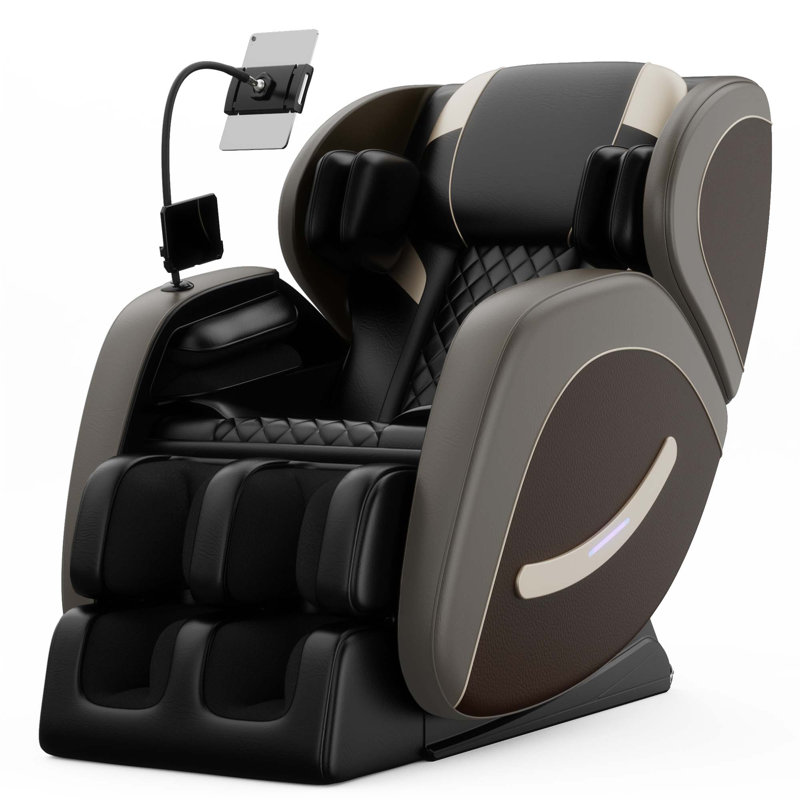 Massage Chair Recliner With Zero Gravity With Full Body Air Pressure, Gray