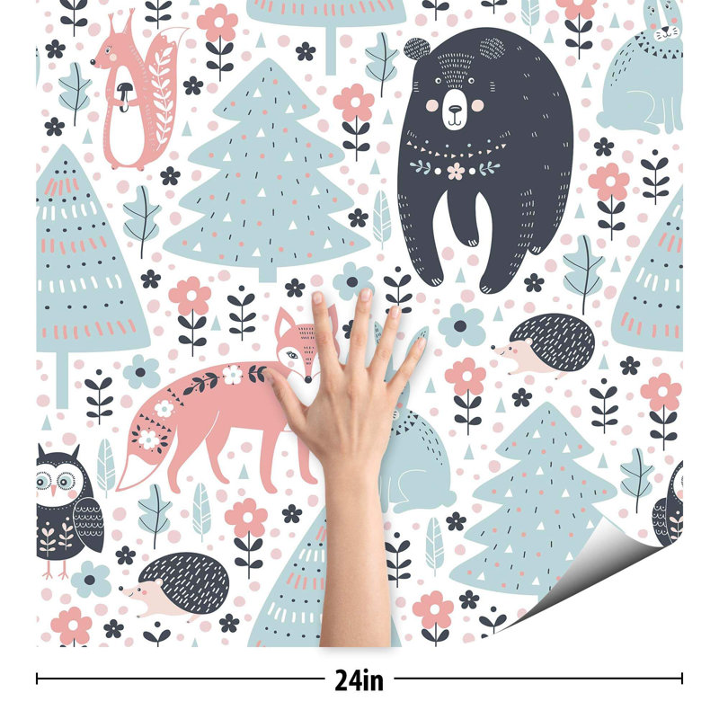 Carreau de papier peint Baywood, L 2 pi x L 10,5 pi