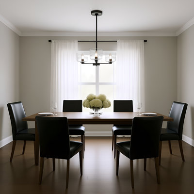 Lochdale Dining Room Chandelier With Clear Ribbed Shade
