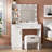35.4'' Wide Vanity Set with Stool and Mirror-1635742420