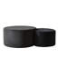 Upholstered Round Coffee Tables Of 2, Nesting Foam End Table And , Modern Side Table, No Assembly Needed, Black Corduroy Filled, Many Application Scenes Required, With Foam, Purpose - Fulfillments