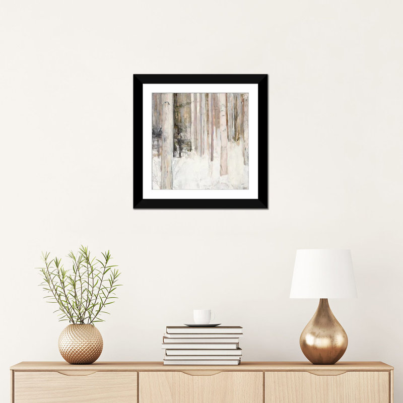 «Warm Winter Light II», reproduction d'impression sur toile tendue, H 24 po x l 24 po x P 1 po, Papier d'art encadré noir