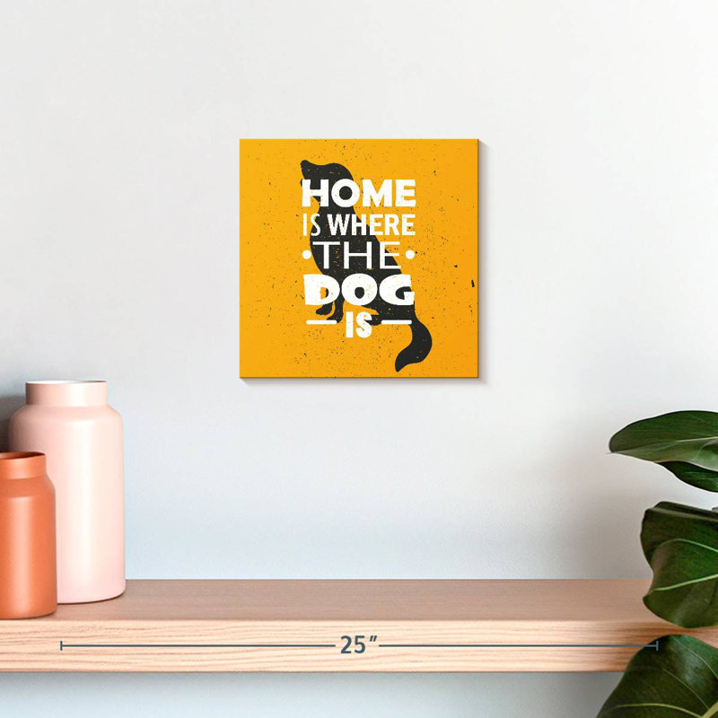 Tergel «The Dog Is Home», typographie, H 10 po x l 10 po