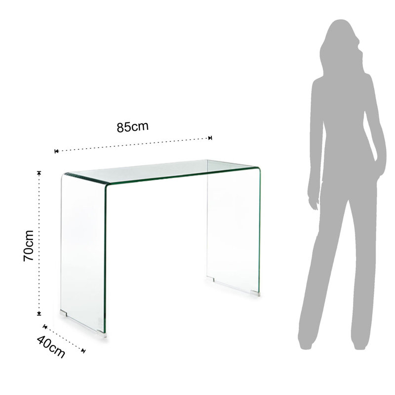Holmestrand 85cm Glass Console Table