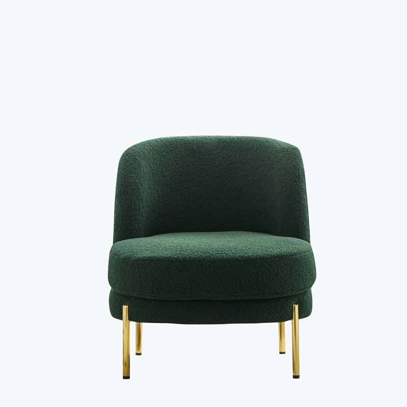 Chaise d'appoint rembourrée, Boucle verte