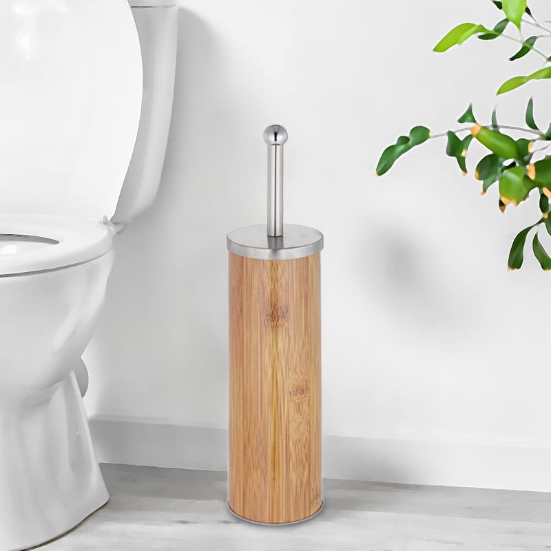 Brosse et support pour cuvette de toilette Zahari Home Woodland, métal, naturel