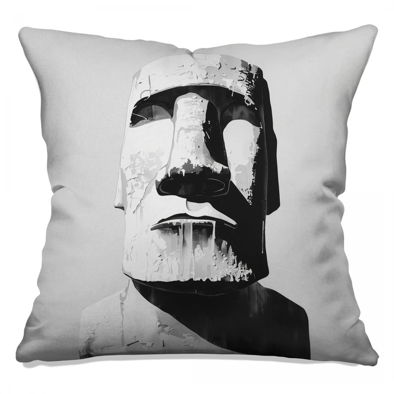 Coussins Moai, 14 X 14 pouces