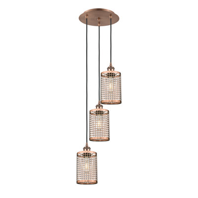 Luminaire suspendu suspendu à 3 lumières Makelle