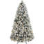 Christmas Tree,Flocked Artificial Christmas Tree With Clear Lights, Tips, Metal Stand For Home