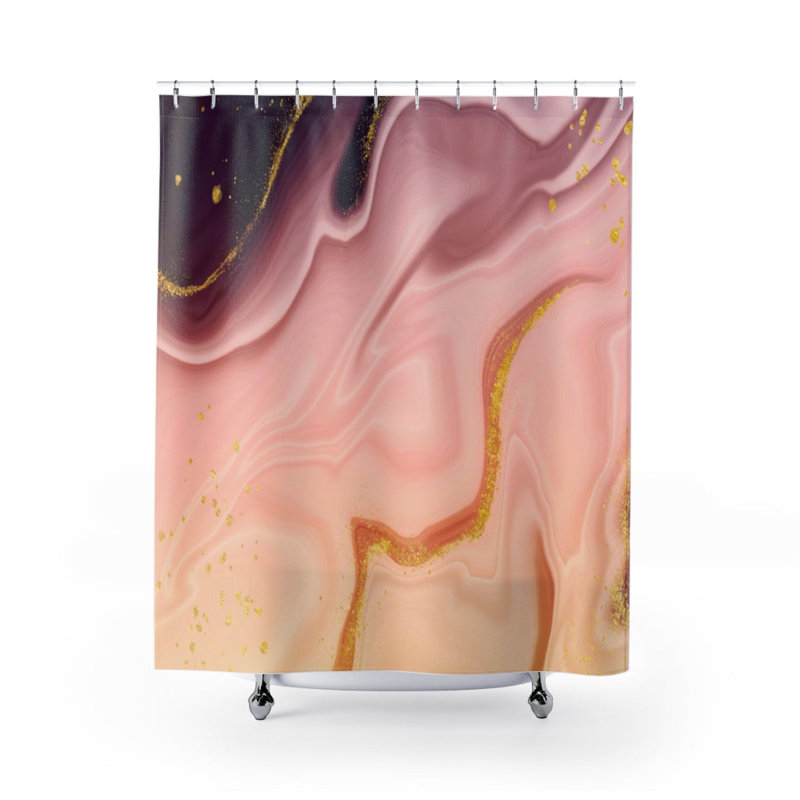 Rideau de douche simple abstrait