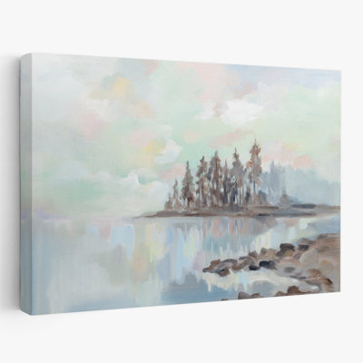 Contemporary And Modern Foggy Lake
