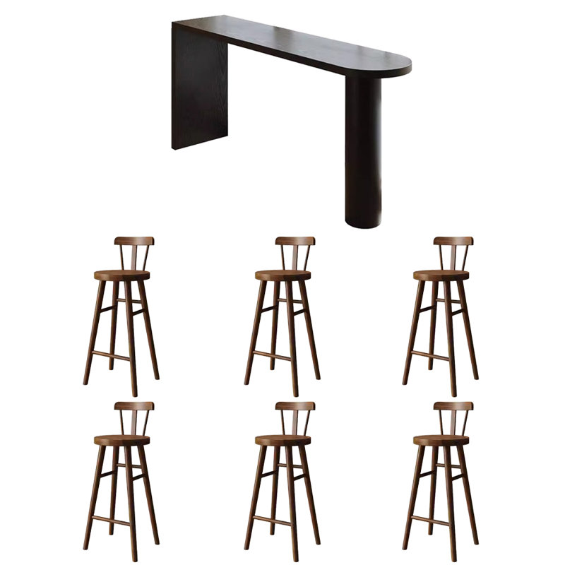 Small high bar table and chair, 41.3"H x 70.8"L x 17.7"W