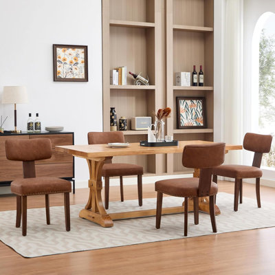 Faux Leather Accent Chair
