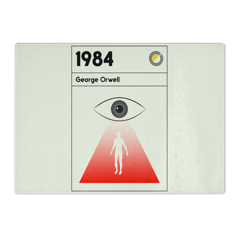 Book Cover 1984 George Orwell Chopping Board, 0.4cm H x 28.5cm W x 39cm L