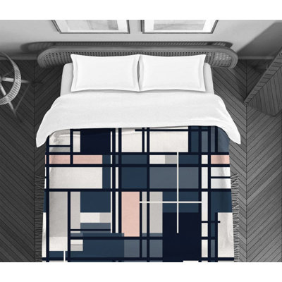 Mondrian Geometric Shapes Comforter