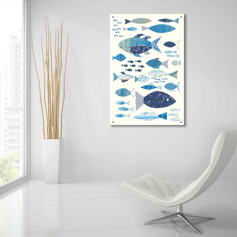 «Go With the Flow II» par Courtney Prahl, art mural en verre acrylique, H 36 po x l 24 po x P 0,2 po