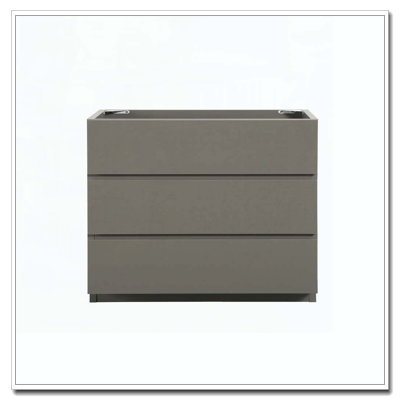 Armoire de plancher avec trois tiroirs préassemblés sans poignée