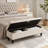 59" Bed Bench Ottoman With Storage Fabric