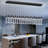 20-light Modern Crystal Rectangular Led Chandelier Black-2042310784