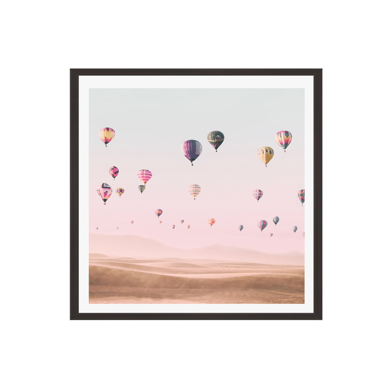 Around The World by Sisi And Seb, Yes, Espresso Single Picture Framed, 30" H x 30" W x 2" D